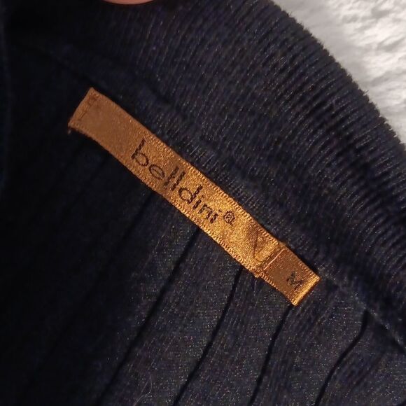 Belldini Black Zebra Trim Rhinestone Zipper  Sweater - Picture 7 of 8